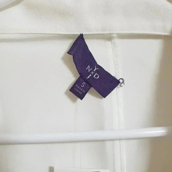 NWT NYDJ Optic White Snap Front Draw String Waist Jacket - Picture 8 of 8